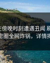 神秘人在傍晚时刻遭遇丑闻 刷屏不断，微密圈全网炸锅，详情揭秘