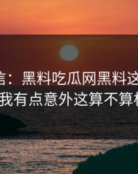别急着信：黑料吃瓜网黑料这段传播：复盘后我有点意外这算不算标题党？