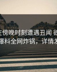 圈内人在傍晚时刻遭遇丑闻 欲罢不能，51爆料全网炸锅，详情发现