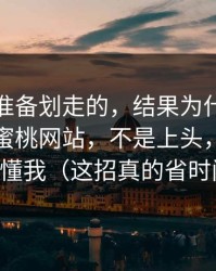 我本来准备划走的，结果为什么我最近只刷蜜桃网站，不是上头，是它真的懂我（这招真的省时间）